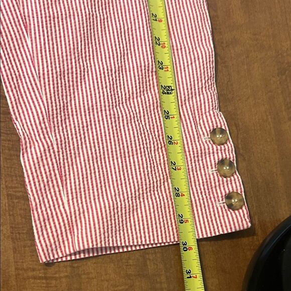 Talbots Pink and White Striped Skimmer Pants size 8  A - Picture 9 of 10